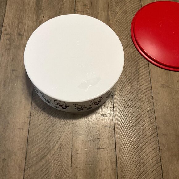 Tupperware Snowmen Snowflakes Winter Scene One Touch Cookies Snack Canister - Picture 3 of 3